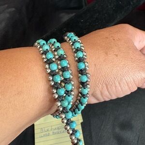 Turquoise Beaded Wrap Bracelet